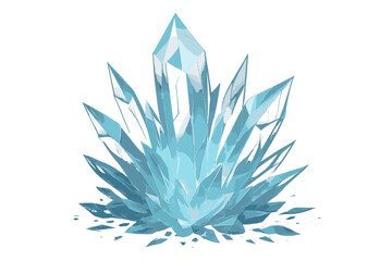 Obraz premium Shard shining fractured points cold luminous crystal shards illustration geometry into light