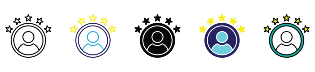 Client satisfaction and service quality evaluation icon in flat vector style © Nikita