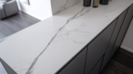 Modern Kitchen Countertop, Marble Effect