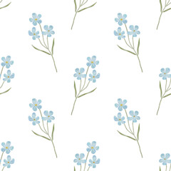 Flower vector seamless pattern illustration floral background