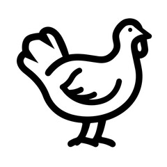 Minimalist Silhouette of a Thanksgiving Bird turkey icon