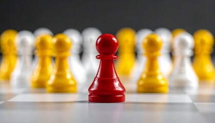 chess pawns standout contrast leadership