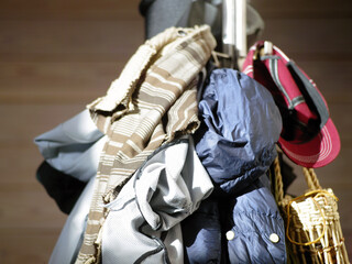 hanging clothes in mess