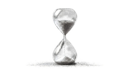 hourglass on white background