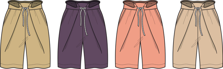 Obraz premium Stylish and Comfortable Women's Casual Pants in Four Fashionable Colors, Ready for Any Occasion