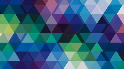 Obraz premium Overlapping geometric triangles create a colorful abstract mosaic.