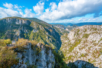 The scenic autumn views of the Çatak Canyon (Çatak Kanyonu) are located in the Azdavay,...