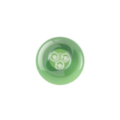 Green button bead isolated on transparent background