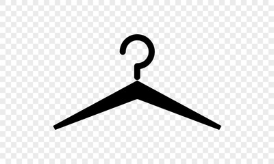 Clothes hanger icon – wardrobe, boutique, and fashion store symbol vector
