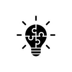 Lightbulb idea icon – innovation and creative thinking concept vector illustration
