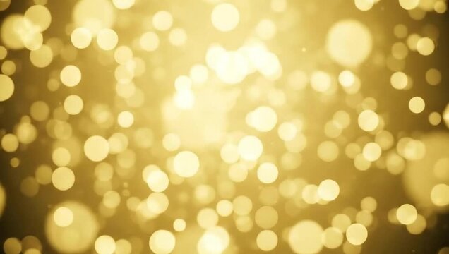 Golden bokeh lights shimmering, creating a magical, celebratory, and luxurious atmosphere for events and promotions