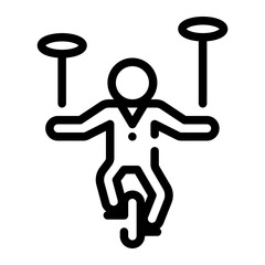 circus stunt line icon