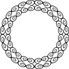 Greek ornament icon of black decorative border, frame, and pattern design elements, flat and line style vector illustration, swirl, scroll, and vintage motif decoration