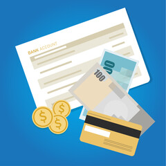 Bank Account and Personal Finance Concept