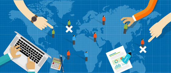employee management reorganization firing layoff and workforce placement and outplacement in labor market company corporate
