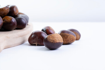 Chestnuts are often harvested in autumn.