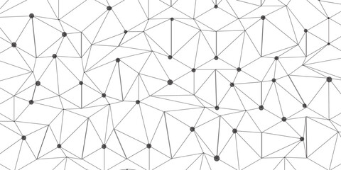 Fototapeta premium Technology abstract white digital background of connected dot with black line .many squares and rectangle shapes .Internet connection network high digital technology with connecting points and