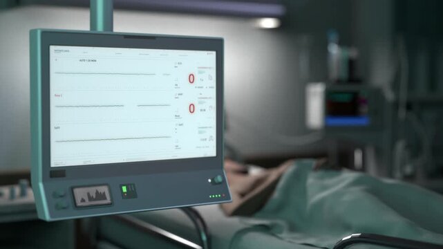 Modern equipment is checking the vital health signs of a patient at the clinic. Monitoring equipment is inspecting the vital signs at a clinic. The clinic equipment is scanning vital health signs.