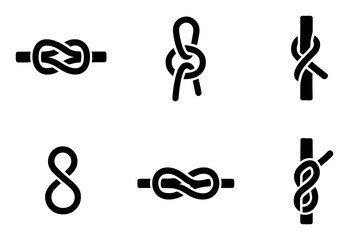 Fototapeta premium Nautical Knot Icons