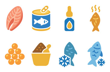 Colorful Fish Icons