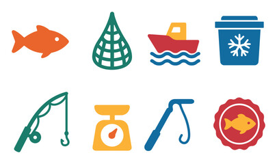 Colorful Fish Icons