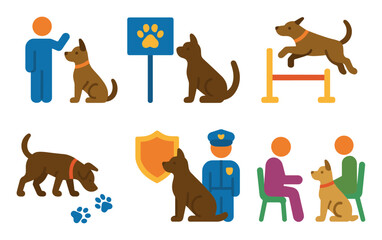 Cynologist Activity Icons