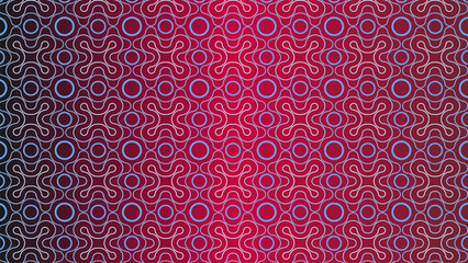 Vibrant Abstract Geometric Pattern - Interconnected Lines & Circles on Gradient Background