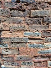 Close up of orange aged brick masonry texture suitable as a neutral background or backdrop for design projects.