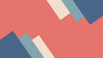 Abstract Minimalist Geometric Zig Zag Background with Earthy Terracotta and Blue Color Blocks