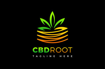 Cannabis Tree Root Logo Design, CBD Logo, Cannabis Root Logo, health and medicine logo, pharmaceutical laboratory, science and bio medicine lab, green nature Vector Icon Symbol Silhouette Illustration
