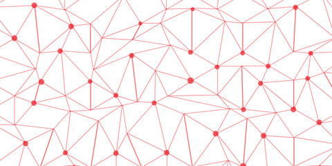 connected dot with red line .many squares and rectangle shapes .Internet connection network high digital technology with connecting points and dot