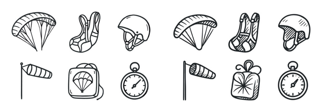 Paragliding Gear Icons