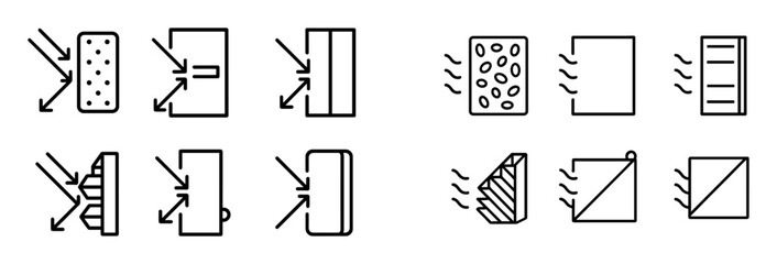 Acoustic Absorbers Icons