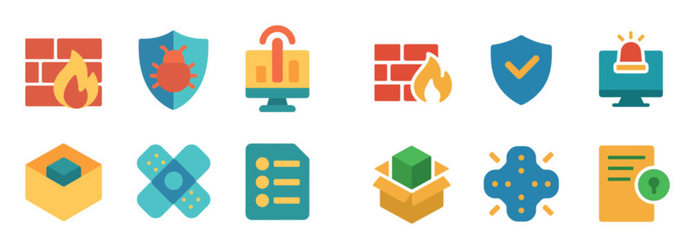 Cybersecurity Icons Set
