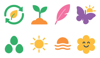 Colorful Spring Icons