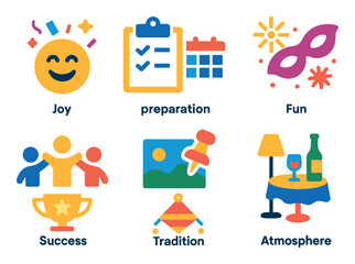Obraz premium Event Icons Grid