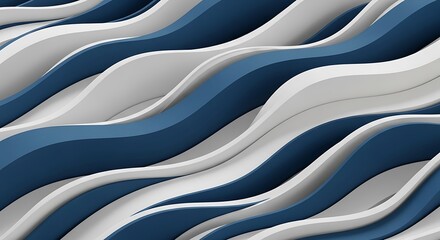 Obraz premium Abstract background with flowing blue and white wavy layers.