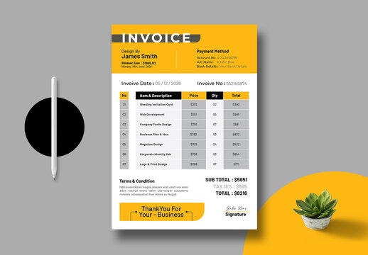 Creative Invoice Template Layout