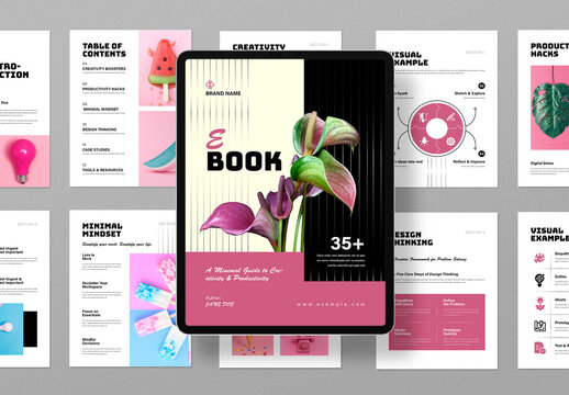 Minimalist E Book Template Layout