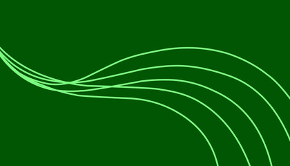 green background with line wave art
