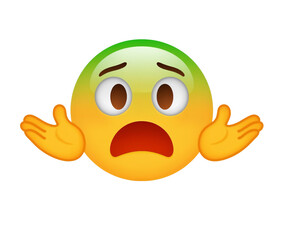 Confused and worried emoji illustration expressing uncertainty in a digital world