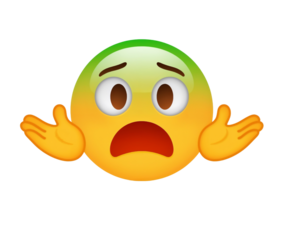 Confused and worried emoji illustration expressing uncertainty in a digital world