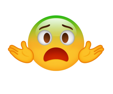Confused and worried emoji illustration expressing uncertainty in a digital world - Powered by Adobe