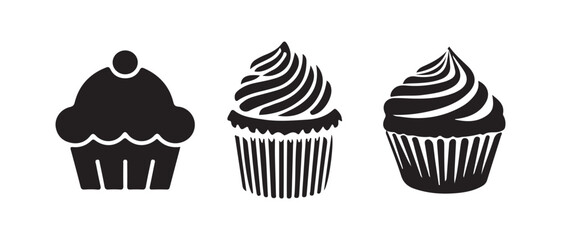 vector illustration of a cupcake