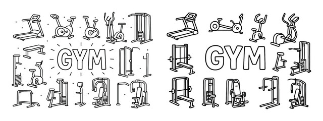 Gym Equipment Doodle