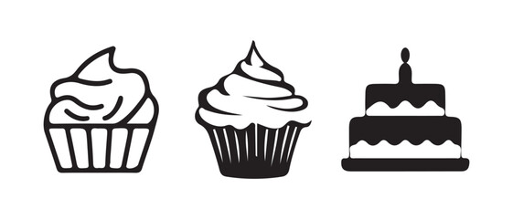 Minimal Cupcake Logo Design