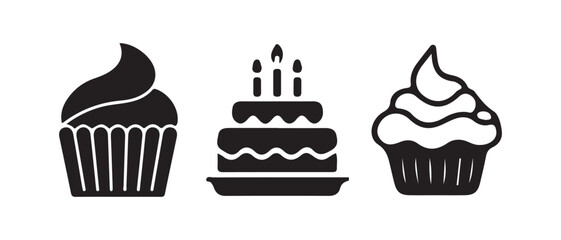 Cupcake Sweet Dessert Symbols