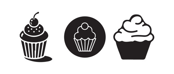 Cupcake Logo Icons Collection