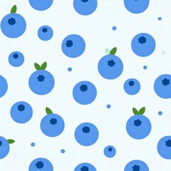Blueberries Seamless Pattern
