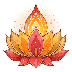 vector illustration of a fire